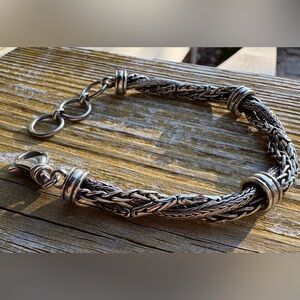 Sterling Silver Braided Bracelet Size 6.5-7.5 inches
